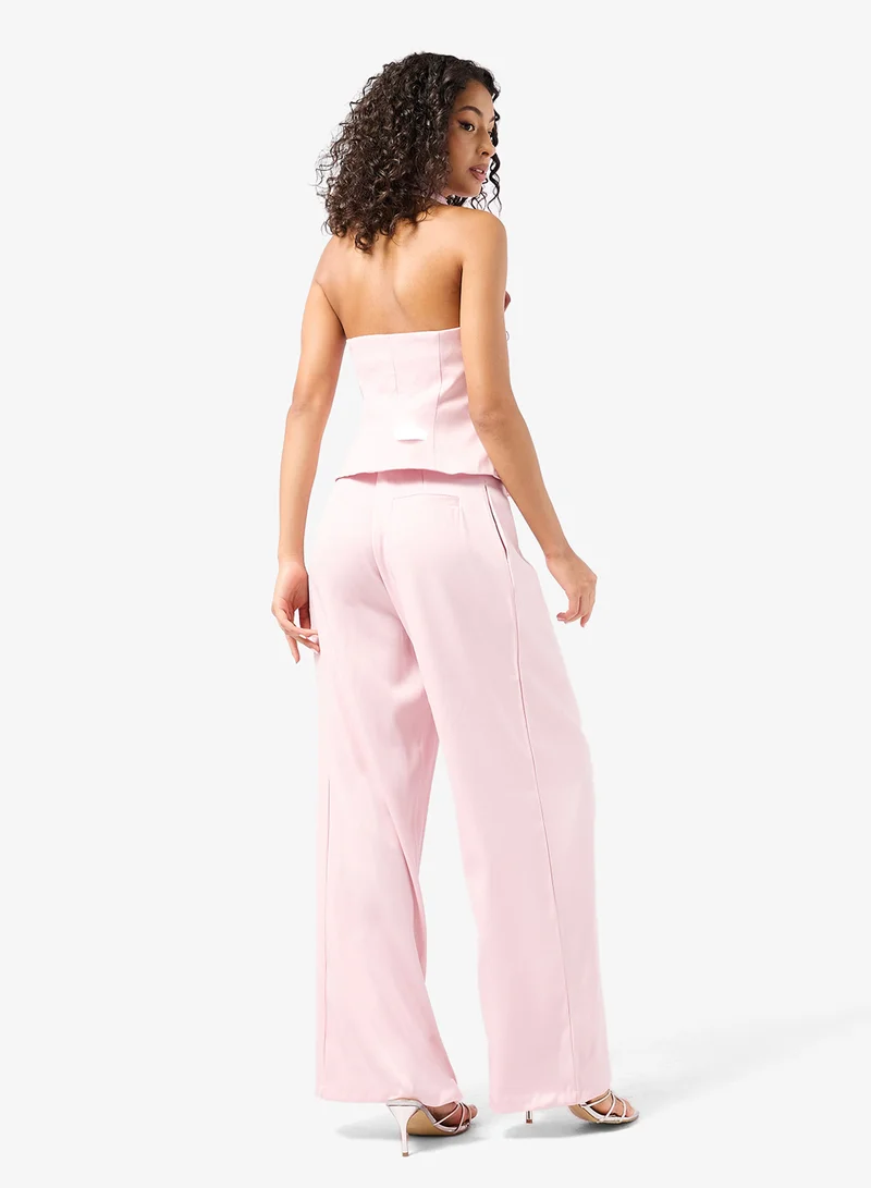 Ginger Halter Neck Vest & Wide Leg Pant Coord Set